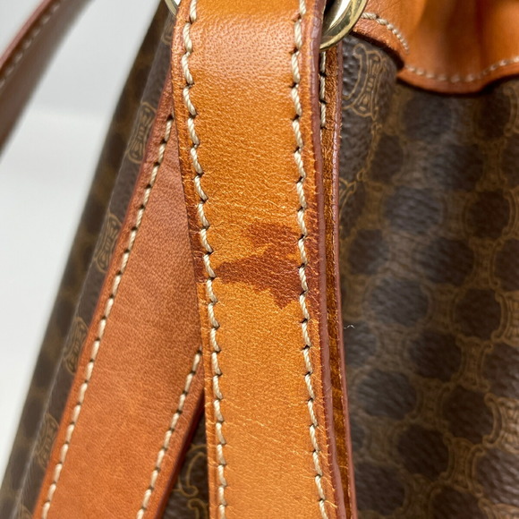 Celine Macadam Drawstring Shoulder Bag Brown - Picture 5 of 7